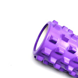 Black Solid Yoga Foam Roller 45cm -Colorful Wolf Tooth Design Muscle Relaxation Massage Stick for Fitness and Sports - 45-Degree Angle