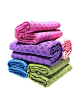 Blue Plum Blossom Yoga Towel Mat – Absorbent, Thick, Non-Slip, Portable Fitness Blanket for Home Use 183*63CM - Front View