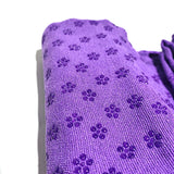 Blue Plum Blossom Yoga Towel Mat – Absorbent, Thick, Non-Slip, Portable Fitness Blanket for Home Use 183*63CM - 45-Degree Angle