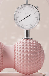 Gray 2pcs Fascia Ball Foot Arch Massager Peanut Ball for Muscle Relaxation, Deep Tissue Release, Yoga Massage 6.5*6.5*13CM - Side View
