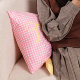 Blue Cute Butterfly Knot Pillow | Soft Bed & Seat Cushion, Decorative Throw Pillow for Home & Car 65x40cm - Top-Down View