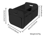 Foldable Fabric Car Trunk Organizer ??Collapsible Storage Box for Vehicle Organization 60x37x31cm