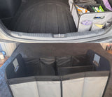 Foldable Fabric Car Trunk Organizer - Collapsible Storage Box for Vehicle Organization 60x37x31cm - Front View