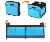 Foldable Fabric Car Trunk Organizer - Collapsible Storage Box for Vehicle Organization 60x37x31cm - Front View