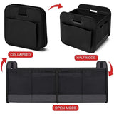 Foldable Fabric Car Trunk Organizer - Collapsible Storage Box for Vehicle Organization 60x37x31cm - Top-Down View