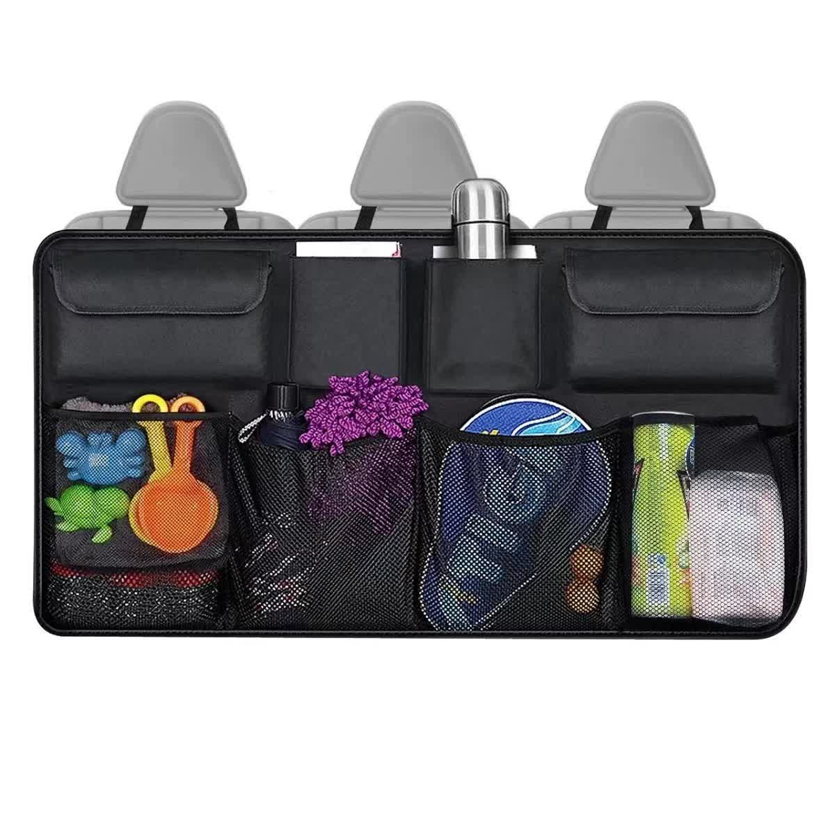 Multifunctional Car Backseat Organizer, Hanging Storage Bag with Multiple Pockets for Car Essentials ??88x46cm