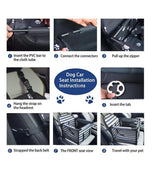 Stripe Easy Install Dog Car Seat - Mesh Booster for Small Pets - Front View