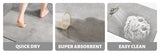 2 pcs Grey Quick-Dry Absorbent Non-Slip Bath Rug for Bathroom, Kitchen & Entryway 40x60cm - 45-Degree Angle
