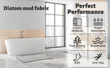 2 pcs Blue Quick-Dry Absorbent Non-Slip Bath Rug for Bathroom, Kitchen & Entryway 40x60cm - Side View