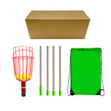 Fruit picking tool with telescopic pole - stainless steel fruit picking pole, high altitude tree fruit picking tool 1.6m