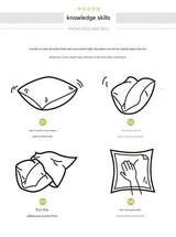 Light Light blue Set of 2 Corduroy Style Throw Pillow Covers - Machine Washable 55*55CM - Front View