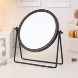 Black Rotating Tabletop Makeup Mirror - 360? Swivel Vanity Mirror for Bedroom & Desk