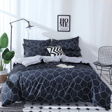 Plaid Duvet Cover - 3 Piece Bedding Set (with Corner Ties)Quilt cover 200cm x 230cm, pillowcase 51 x 92cm - Front View