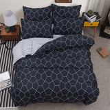 Plaid Duvet Cover - 3 Piece Bedding Set (with Corner Ties)Quilt cover 230cm x 265cm, pillowcase 51 x 92cm - Side View