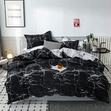 Smudge pattern Duvet Cover - 3 Piece Bedding Set (with Corner Ties)Quilt cover 230cm x 265cm, pillowcase 51 x 92cm - Side View