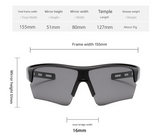 2 pcs Outdoor Sports Sunglasses - UV Protection HD Lenses for Cycling, Boating, Fishing(Black green frame blue green film) - Side View