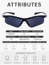 2 pcs Sports Cycling Windproof Sunglasses - UV Protection, Lightweight, Anti-Glare Design - Top-Down View