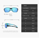 2 pcs Stylish Polarized Sports Sunglasses - UV Protection, Lightweight, Ideal for Fishing & Outdoor Activities - Side View