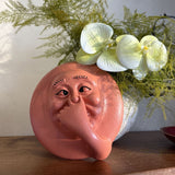Funny Hand-Face Clay Wall Decor - Resin Humorous Statue for Home & Bathroom - Front View