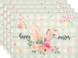 Easter Cotton-Linen Placemats - Set of 4 Anti-Stain Table Mats(Style 12)