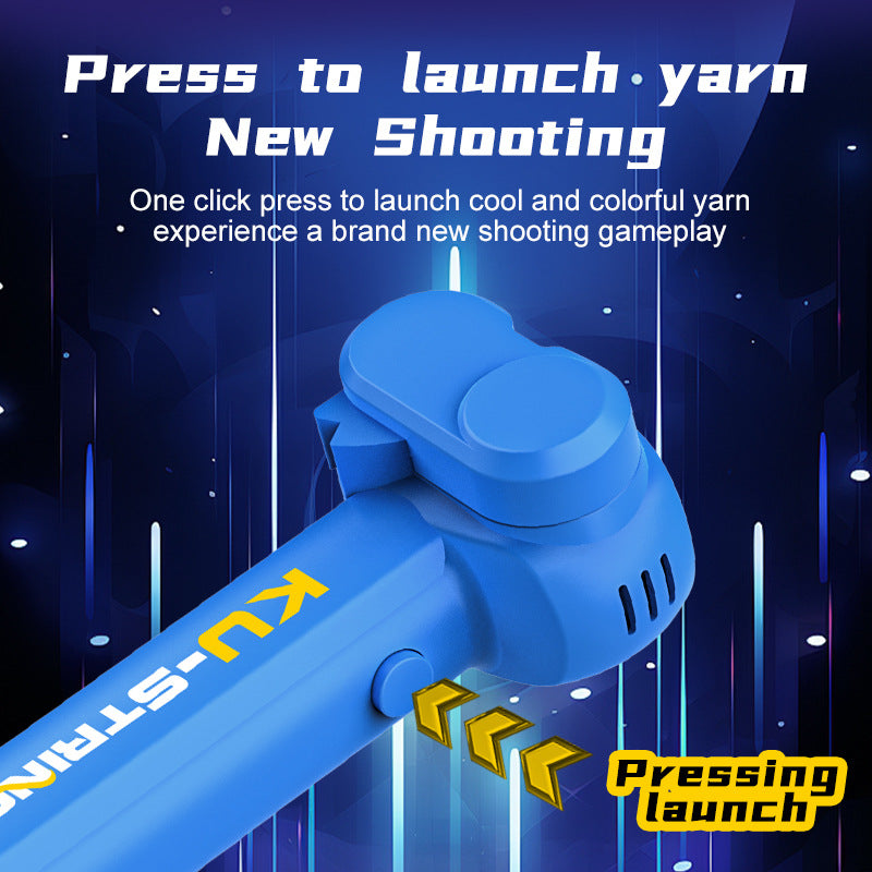 Blue 3-Meter Glow-in-the-Dark Rope Launcher Toy - Fun Stress Relief for All Ages