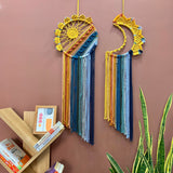 Colorful Tassel Dream Catcher - Bohemian Style Wall Decor (Sun) - Side View