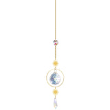 (Style 1) 4 pcs Crystal Wind Chimes-Sun Catcher Star Moon Dream Catcher for Window 30cm