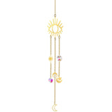 (Style 2) 4 pcs Crystal Wind Chimes-Sun Catcher Star Moon Dream Catcher for Window 30cm