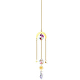 (Style 5) 4 pcs Crystal Wind Chimes-Sun Catcher Star Moon Dream Catcher for Window 33cm
