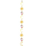 (Style 6) 4 pcs Crystal Wind Chimes-Sun Catcher Star Moon Dream Catcher for Window 34cm