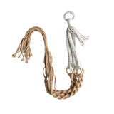 2 pcs Handwoven Plant Hanger-Cotton Rope Hanging Planter with Wooden Rings - Top-Down View