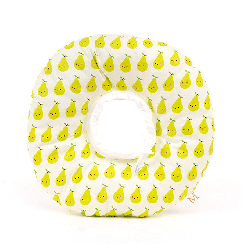 2 pcs Green Pear Soft Pet Recovery Collar - Comfortable Anti-Lick Cone for Cats & Dogs Size S