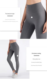 Size XL Red High-Waisted Seamless Yoga Pants for Women - Tummy Control, Butt Lifting & Back Waistband Pocket - Front View