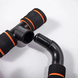 Black And Blue Push-Up Support Brackets for Home Fitness - Stability Bars for Upper Body Training - Top-Down View