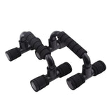 Black And Blue Push-Up Support Brackets for Home Fitness - Stability Bars for Upper Body Training - 45-Degree Angle