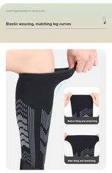 Size XL 1 Pair Light Gray Compression Calf Sleeves for Sports - Adjustable Support for Running, Soccer, Hiking & More - Extra Image