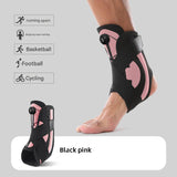 1 Pair Black Pink Adjustable Ankle Brace  Compression Support for Running, Sports, and Ankle Recovery