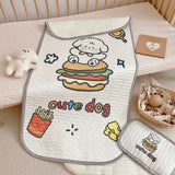 Cute Dog Pattern 2 Piece Set Kids Cooling Pad Set ??60x120cm Cartoon Latex Mattress Protector, Pillow