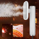 Black Mini USB Handheld Steamer & Iron Combo – Compact Portable Garment Steamer for Travel & Home Use - Top-Down View