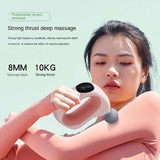Pink Mini Handheld Fascia Gun - Quiet, Portable, and Adjustable 12-Speed Muscle Massager for Neck, Back, and Full Body Relief, ABS+TRP Material - 45-Degree Angle