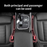 Black Car Seat Gap Filler – 2 Pieces Car Interior Storage Organizer for Front Seat Seam - Top-Down View