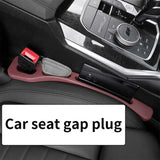 Red Car Seat Gap Filler - 2 Pieces Car Interior Storage Organizer for Front Seat Seam - Top-Down View