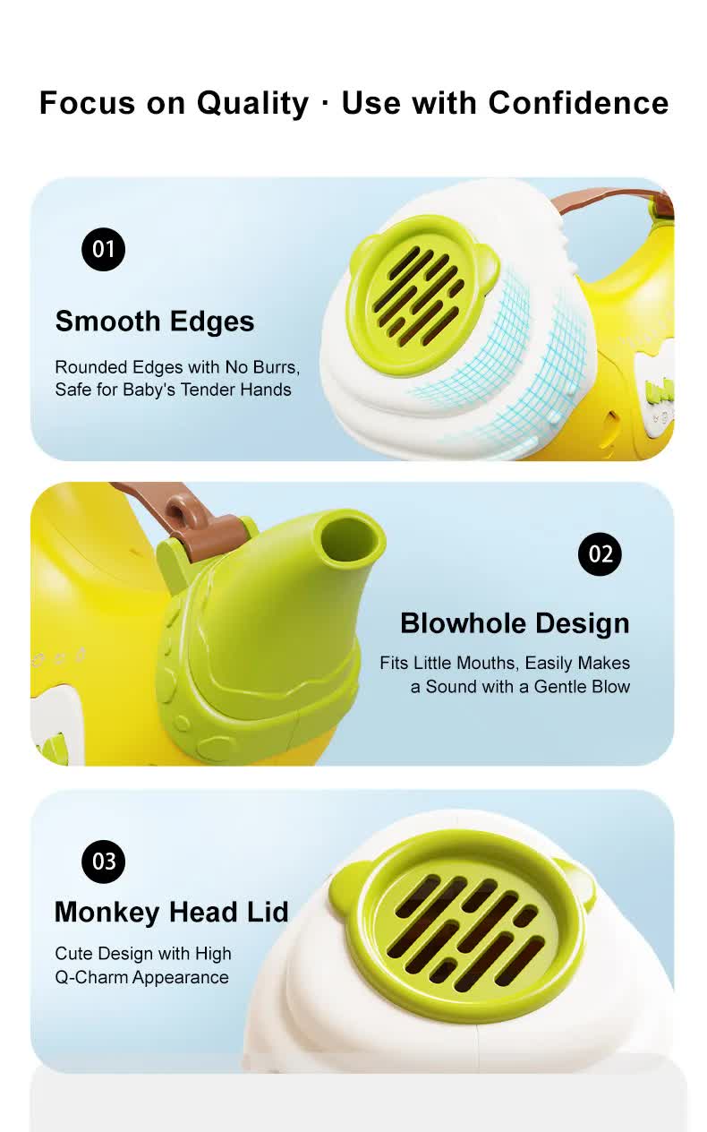 Yellow Interactive Animal Sound Whistle Horn for Kids ??Lung Capacity Training and 30+ Sound Effects Toy