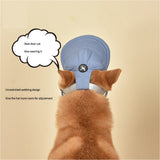 Size S Black Adjustable Pet Baseball Cap for Cats and Dogs - Cute Sun Protection Hat for Outdoor Adventures - Top-Down View