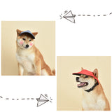Size L Pink Adjustable Pet Baseball Cap for Cats and Dogs - Cute Sun Protection Hat for Outdoor Adventures - Front View