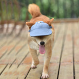Size L Pink Adjustable Pet Baseball Cap for Cats and Dogs - Cute Sun Protection Hat for Outdoor Adventures - Side View