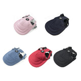 Size L Pink Adjustable Pet Baseball Cap for Cats and Dogs - Cute Sun Protection Hat for Outdoor Adventures - Rear View