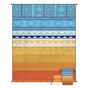 Style STD-001-1 Blue And Orange Quick Dry Beach Mat Sand Proof Waterproof Outdoor Picnic Blanket - Compact & Lightweight