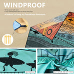 Style STD-001-39 Colorful Quick Dry Beach Mat Sand Proof Waterproof Outdoor Picnic Blanket - Compact & Lightweight