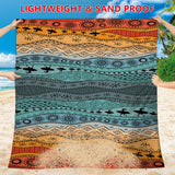 Style STD-001-45 Colorful Quick Dry Beach Mat Sand Proof Waterproof Outdoor Picnic Blanket - Compact & Lightweight - Rear View
